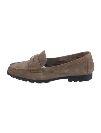 Pre-owned Veronica Beard Suede Loafers W/ Tags In Brown