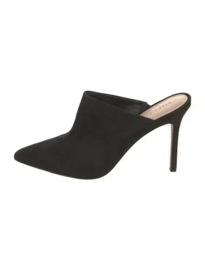 Pre-owned Veronica Beard Suede Mules In Black