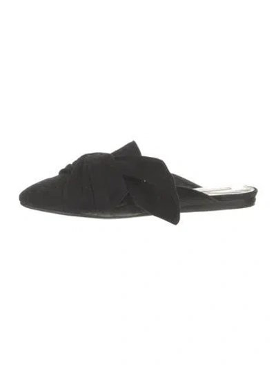 Pre-owned Veronica Beard Suede Mules In Black