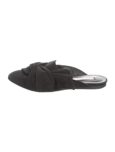 Pre-owned Veronica Beard Suede Mules In Black