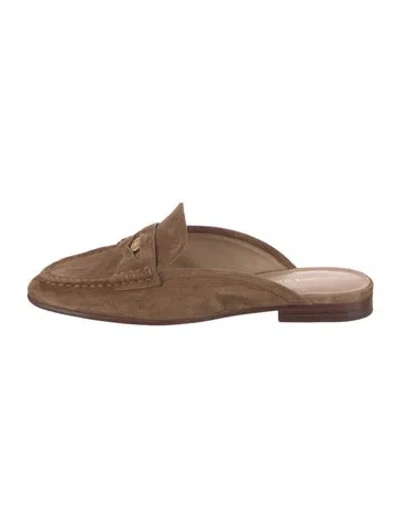 Pre-owned Veronica Beard Suede Mules In Brown