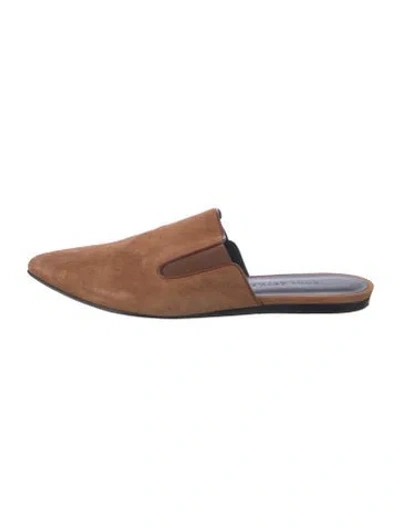 Pre-owned Veronica Beard Suede Mules In Brown