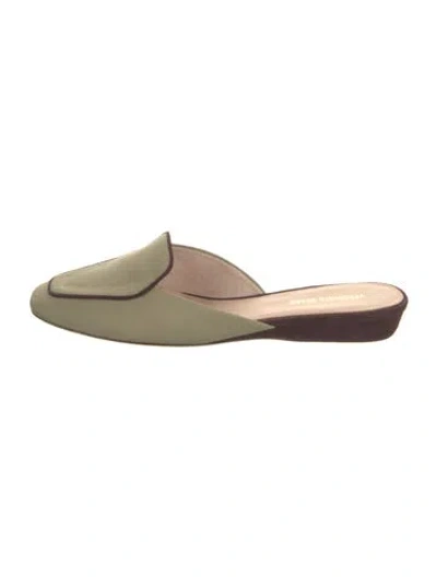 Pre-owned Veronica Beard Suede Mules In Neutral