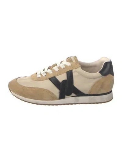 Pre-owned Veronica Beard Suede Printed Sneakers In Neutral