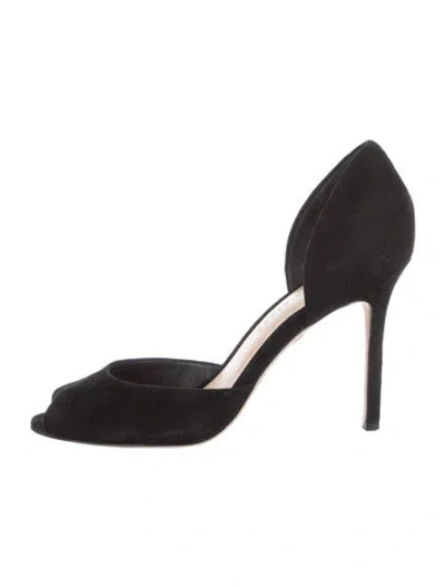 Pre-owned Veronica Beard Suede Pumps In Black