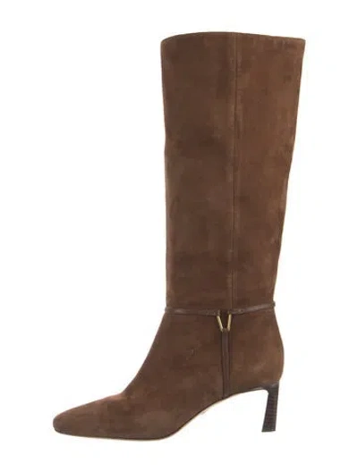 Pre-owned Veronica Beard Suede Riding Boots In Brown