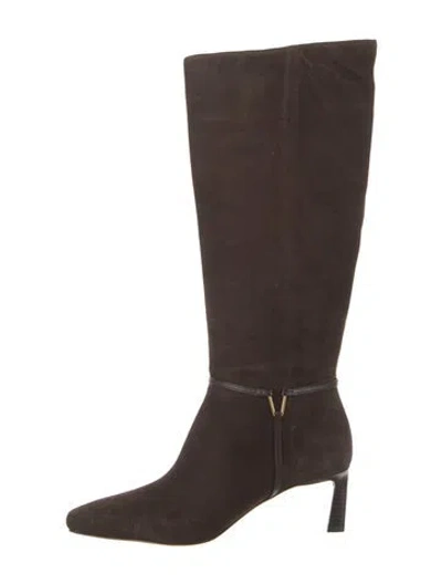 Pre-owned Veronica Beard Suede Riding Boots In Brown