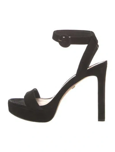 Pre-owned Veronica Beard Suede Sandals In Black
