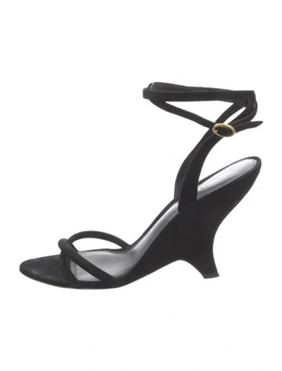 Pre-owned Veronica Beard Suede Sandals In Black