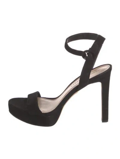 Pre-owned Veronica Beard Suede Sandals In Black