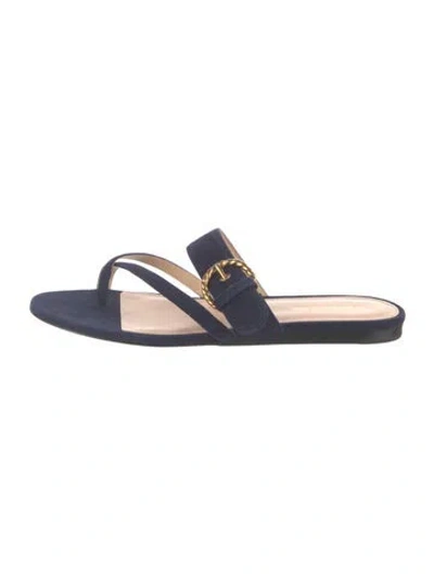 Pre-owned Veronica Beard Suede Sandals In Blue