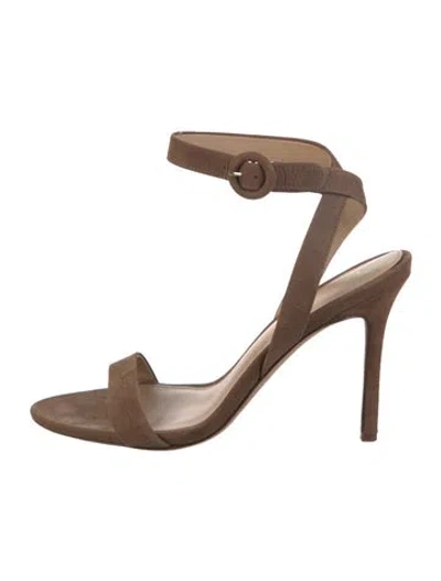 Pre-owned Veronica Beard Suede Sandals In Brown