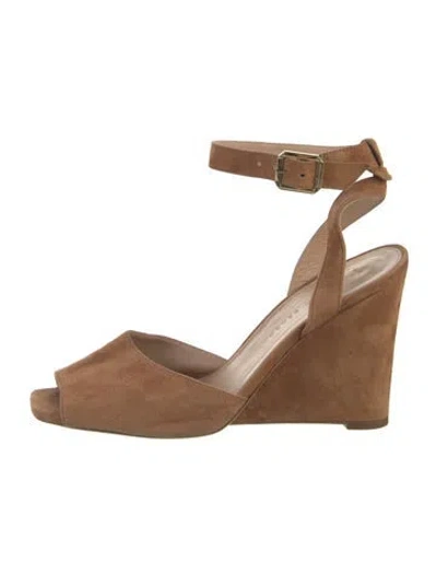 Pre-owned Veronica Beard Suede Sandals In Brown