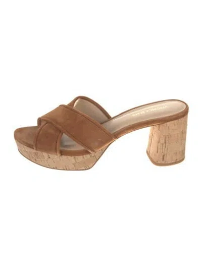Pre-owned Veronica Beard Suede Sandals In Brown