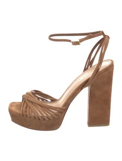 Pre-owned Veronica Beard Suede Sandals In Brown
