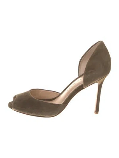 Pre-owned Veronica Beard Suede Sandals In Gold