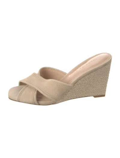 Pre-owned Veronica Beard Suede Sandals In Neutrals