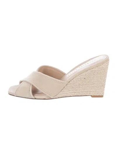 Pre-owned Veronica Beard Suede Sandals In Neutrals