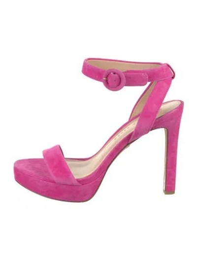 Pre-owned Veronica Beard Suede Sandals In Pink