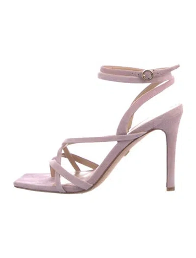 Pre-owned Veronica Beard Suede Sandals In Purple