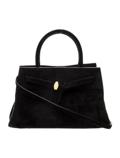 Pre-owned Veronica Beard Suede Shoulder Bag In Black