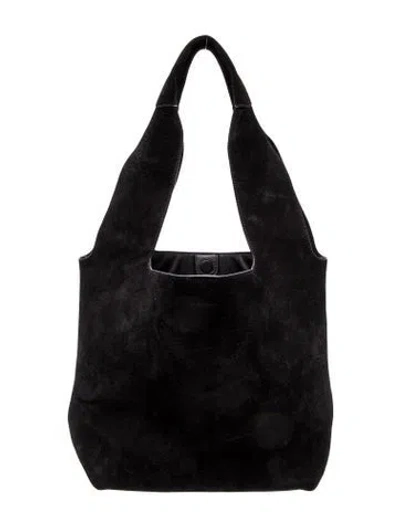 Pre-owned Veronica Beard Suede Shoulder Bag In Black