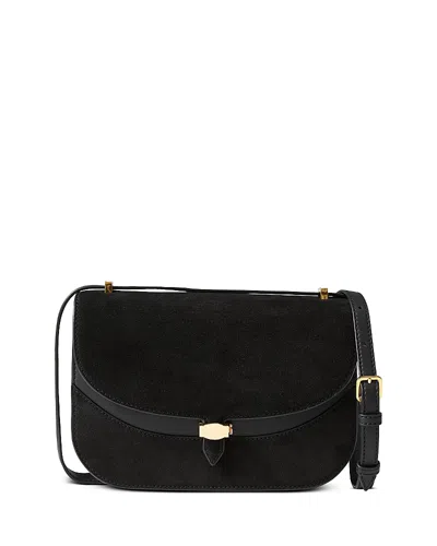 Veronica Beard Suede Shoulder Bag In Black