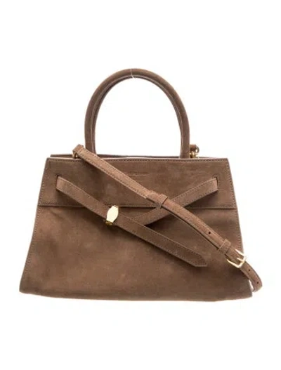 Pre-owned Veronica Beard Suede Shoulder Bag In Neutral