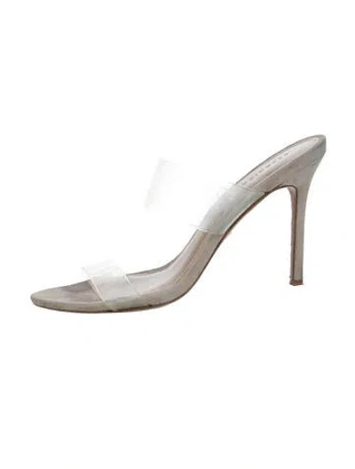 Pre-owned Veronica Beard Suede Slides In Neutrals