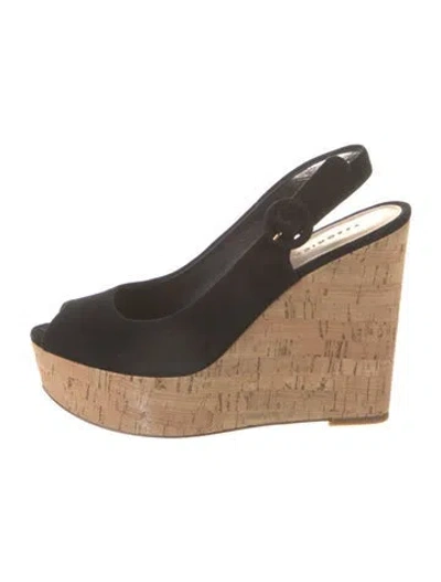 Pre-owned Veronica Beard Suede Slingback Pumps In Black