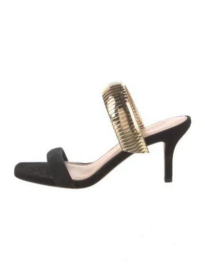 Pre-owned Veronica Beard Suede Slingback Pumps In Black