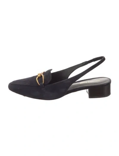 Pre-owned Veronica Beard Suede Slingback Pumps In Blue