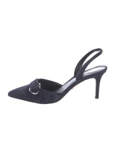 Pre-owned Veronica Beard Suede Slingback Pumps In Blue