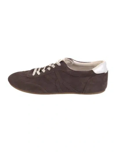 Pre-owned Veronica Beard Suede Sneakers In Brown