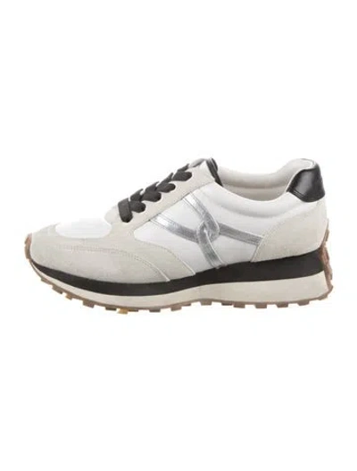 Pre-owned Veronica Beard Suede Sneakers In Gray