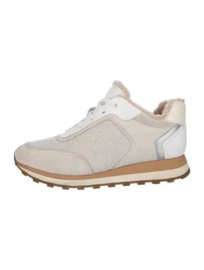 Pre-owned Veronica Beard Suede Sneakers In Grey