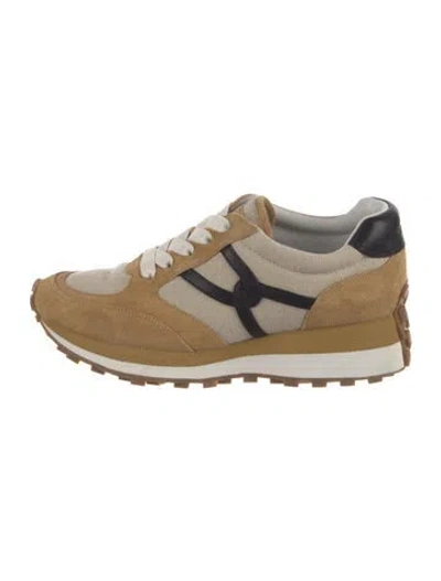Pre-owned Veronica Beard Suede Sneakers In Neutral