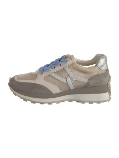 Pre-owned Veronica Beard Suede Sneakers In Neutral