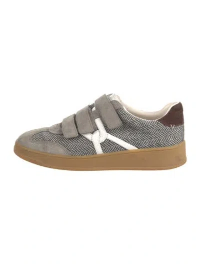 Pre-owned Veronica Beard Suede Sneakers In Silver