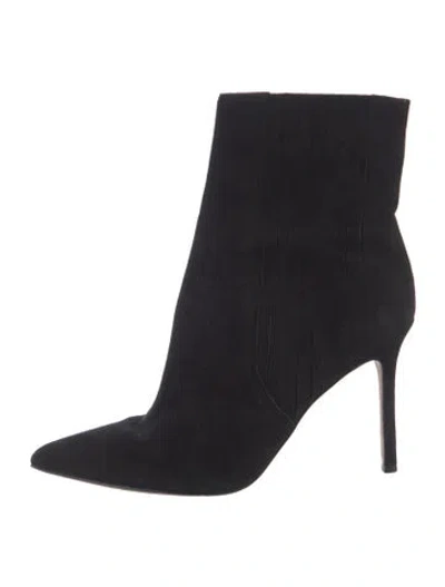 Pre-owned Veronica Beard Suede Sock Boots In Black