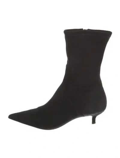 Pre-owned Veronica Beard Suede Sock Boots In Black