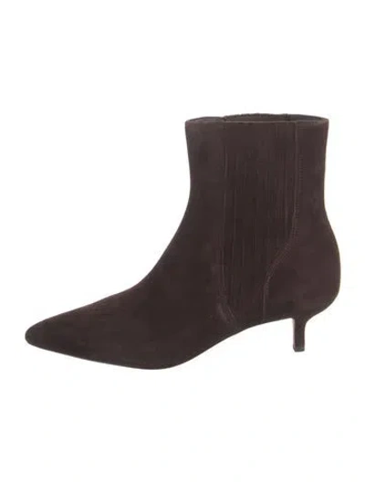 Pre-owned Veronica Beard Suede Sock Boots In Brown