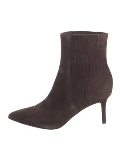 Pre-owned Veronica Beard Suede Sock Boots In Brown