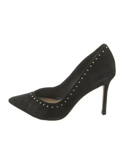 Pre-owned Veronica Beard Suede Studded Accents Pumps In Green