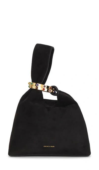 Veronica Beard Suede Swing Bag In Black