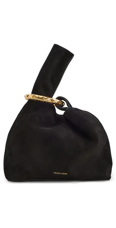 Veronica Beard Suede Swing Bag Black