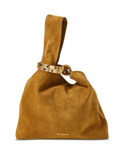 Veronica Beard Suede Swing Bag In Brown