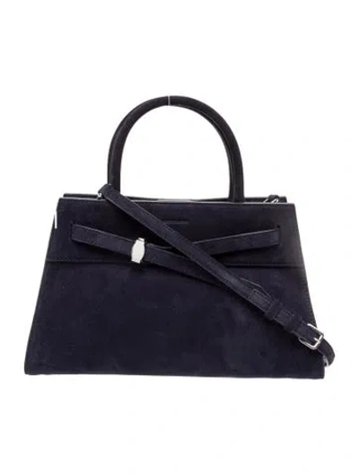 Pre-owned Veronica Beard Suede Top Handle Bag In Blue