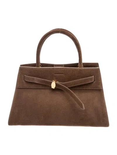 Pre-owned Veronica Beard Suede Top Handle Bag In Brown
