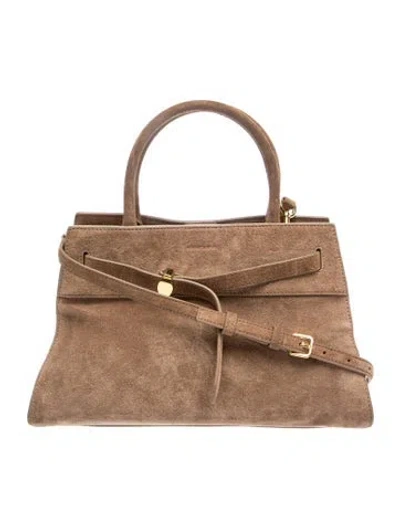 Pre-owned Veronica Beard Suede Top Handle Bag In Brown